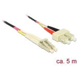 Delock 84683 optické vlákno LWL prepojovací kábel [1x zástrčka LC - 1x zástrčka SC] 50/125 µ Multimode OM4 5.00 m