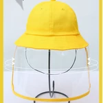 Anti-fog Hat Dustproof Bucket Hat Yellow for Boys and Girls Anti-Dust and Anti-Fog