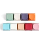 10 PCS Candy Color Blank Keycap Set MA Profile PBT Keycaps for Mechanical Keyboards