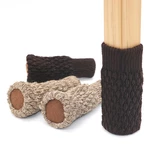 24Pcs Chair Leg Socks Acrylic Fibers Chair Leg Cover Furniture Desk Leg Knitting Sock Sets Floor Protector For Home Deco