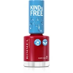 Rimmel Kind & Free lak na nechty odtieň 156 Poppy Pop Red 8 ml