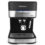 Espresso Rohnson R-989 čierne/strieborné pákové espresso • tlak čerpadla 20 barov • príkon 850 W • objem 1,5 l • tlačidlové ovládanie • parná tryska •