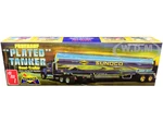 Skill 3 Model Kit Fruehauf Plated Tanker Semi-Trailer "Sunoco" 1/25 Scale Model by AMT