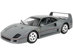 Ferrari F40 Sultan of Brunei Gun Metal Gray with Red Stripes with DISPLAY CASE Limited Edition to 200 pieces Worldwide 1/18 Model Car by BBR