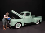 Car Girl in Tee Kylie Figurine for 1/24 Scale Models by American Diorama