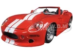 Shelby Series 1 Red with White Stripes 1/18 Diecast Model Car by Maisto