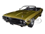 1970 Dodge Challenger R/T Convertible with Luggage Rack Metallic Gold with Black Stripes 1/18 Diecast Model Car by Greenlight