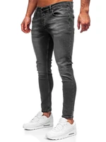 Čierne pánske rifle slim fit Bolf R919