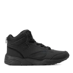 Czarne skórzane sneakersy męskie