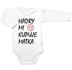 Body dlouhý rukáv Hadry mi kupuje matka, Baby Nellys, bílé, vel. 74 (6-9m)