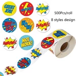 Super Hero Reward Stickers 100-500pcs Stickers 8 Super Hero Designs Scrapbooking Paper Seal Students Kids Stationery Sticker