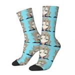 Funny Crazy Sock for Men Genshin Impact Smug Albedo Hip Hop Vintage Meme Happy Quality Pattern Printed Boys Crew Sock