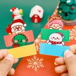 2Pcs Cute Christmas Name Badge Reusable Children's Christmas Activity Badges Gift Cartoon Handwritten Acrylic Name Badge