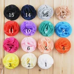 Yundfly 10PCS Chiffon Fabric Flower Without Clip For Baby Girls Headwear Hair Accessories