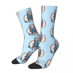 Macho Gawr Gura Hololive Anime Unisex Winter Socks Windproof Happy Socks Street Style Crazy Sock