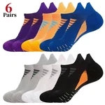 6Pairs/ Men Socks Sports Running Socks Outdoor Quick Drying Football Socks Trend Fitness Shallow Mouth Short Tube Non-slip Socks