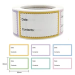 1 Roll Self-Adhesive Removable Freezer Refrigerator Food Storage Paper Sticker Labels White Date Stickers For Home Storage Tags