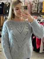 Grey openwork sweater By o la La