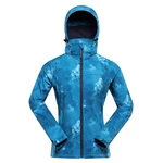 Alpine Pro Modrá dámska vzorovaná softshellová bunda ALPINE PRE HOORA
