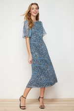 Trendyol Multi Color Patterned A-Line/A-Line Form Midi Lined Woven Dress