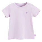 Jednobarevné tričko s krátkým rukávem -světle fialové - 62 LILAC