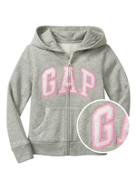 GAP Logo zip hoodie Mikina Šedá