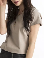 Basic dark beige T-shirt
