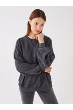 LC Waikiki Women's Crew Neck Straight Long Sleeve Oversized Sweatshirt.