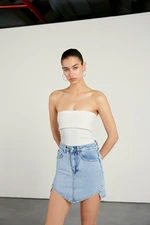 VATKALI Asymmetrical Denim Mini Skirt