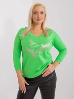 Light green women's plus size with cuffs