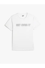 Koton Sports T-shirt with the slogan Printed Crew Neck Short Sleeved.
