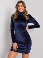 Navy blue velour dress Varese RUE PARIS