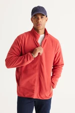 AC&Co / Altınyıldız Classics Men's Coral Anti-pilling Non-Pilling Standard Fit Stand-Up Bato Collar Sweatshirt Fleece Jacket