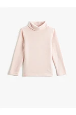 Koton Basic Turtleneck T-Shirt with a Soft Texture, Long Sleeves.