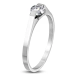 Engagement Ring Surgical Steel Shiny Elegance