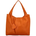 Dámska kožená kabelka oranžová - ItalY Methy