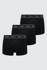 Boxerky Pepe Jeans 3-pak pánske, čierna farba