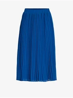 Blue Pleated Skirt for Women VILA Moltan - Ladies