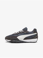 Blue-Grey Mens Suede Detail Mens Puma Blktop Rider - Men