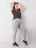 Grey melange leggings plus sizes
