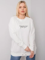 Women's sweatshirt Ecru plus size