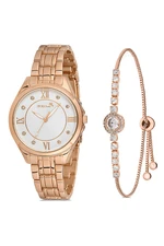 Polo Air Women's Wristwatch Zircon Stone Elegant Bracelet Combination Copper Color