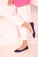 Soho Navy Blue Women's Flats 17780