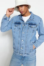 Trendyol Men's Blue Regular Fit Denim Jeans Jacket