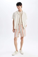 DEFACTO Regular Fit Striped Bermuda