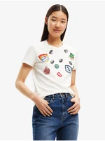 White Desigual Horizonte Women's T-Shirt - Women