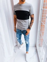 Men's monochrome dark gray T-shirt Dstreet