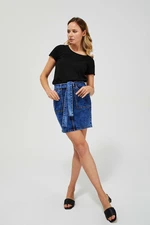 Denim skirt with belt