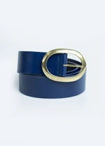 Big Star Woman's Belt Belt 240051 Blue Natural Leather-403