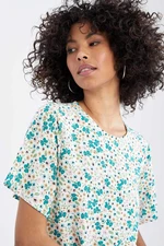 DEFACTO Regular Fit Short Sleeve Zebra Print T-Shirt